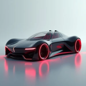 A stunning futuristic vehicle embodies sleek design and advanced...