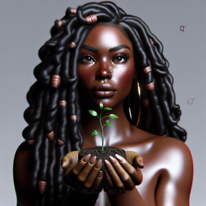 create a  ultra high resolution 3d  beautiful African American w...