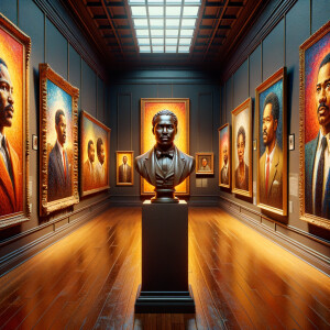 CDesign a close-up, detailed 3D view inside an African-American...