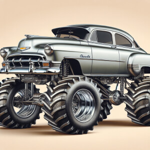 1953 Chevrolet with oversized tires