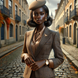 Create a digitally rendered image that depicts an African Americ...