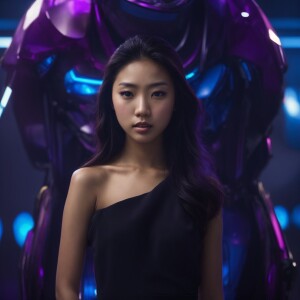 Photo of fair skinned young woman with brunette hair, petite phy...