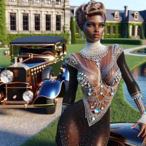Create a vibrant, 3-D realistic illustration of an light skin, H...