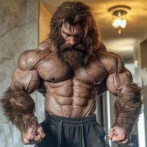 Lycan hairymuscles showing off full body view