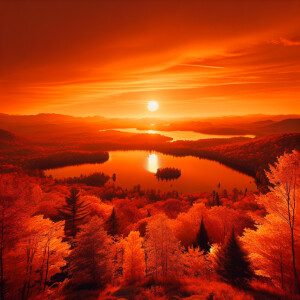 Сделай красивую природу в оранжевых тонах