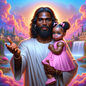 Create a 3D realistic artwork featuring the phrase 'Jesus Saves'...