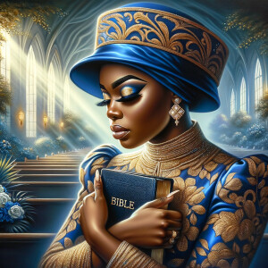 Render an airbrush oil painting of an African American woman wit...