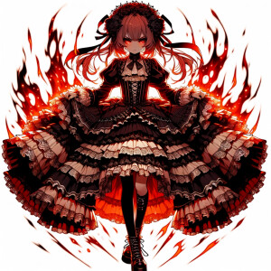 Stage of anger, elegant gothic lolita, anger aura