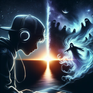 "Envision a mysterious and cool profile picture that perfectly e...