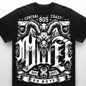 A complicated bannerlogo for the t shirt brand [' M u e r t e ']...