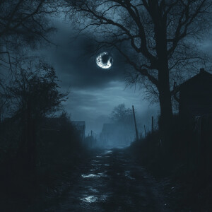 Photorealistic image, super creepy background image, halloween i...