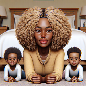 hyper realistic 3d photo of a African American women full lips a...