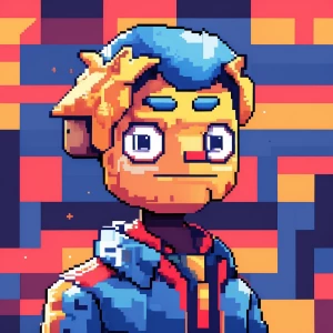 ,dev is a chad, pixel style art