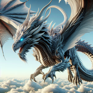 A Tyraxes dragon 3D animated motion graphics UHD 8K