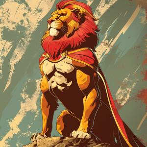 Cave lion dressed as Joe fixit