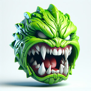 A hyperrealistic, 3D, emoticon of Grinch, who is very angry with...