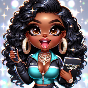 Create a hyper-realistic yet cartoonish chibi illustration of an...