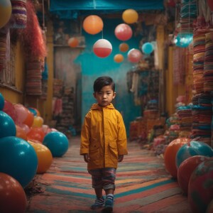 Buat poster untuk promosi baju anak branded. Beli ecer, harga gr...