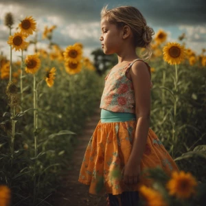 In a skirt and crop top