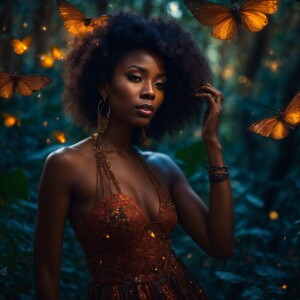 Fireflies   Dancing like small fairies surrounding a beautiful A...