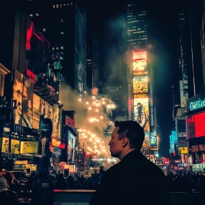 Elon Musk..Watching the ball drop in Times Square New Years, in...