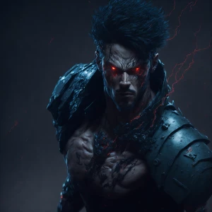 Portray Zoom as a menacing figure emerging from a vortex of swir...