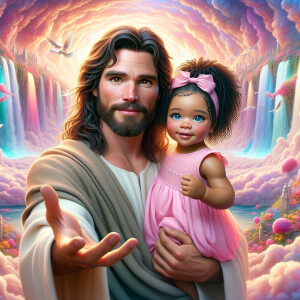 Create a 3D realistic artwork featuring the phrase 'Jesus Saves'...