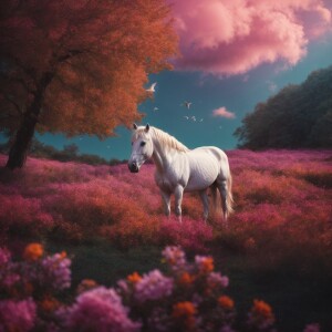 Imagine a world where unicorns roam freely in the heavenly realm...