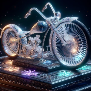 High-resolution digital artwork of a delicate and transparent ob...