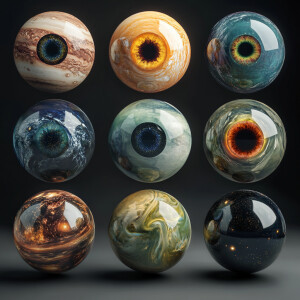 Create a highly detailed, photorealistic image of solar system p...