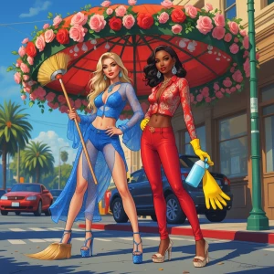 Create a storybook cover illustration depicting Summer and Monda...