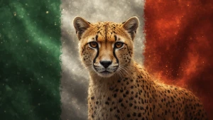 A highly detailed, majestic digital illustration of an Iranian C...
