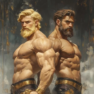 Here's a rewritten scene:

Before the mirror's reflective gaze,...