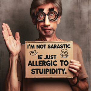 I’m not sarcastic, I’m just allergic to stupidity