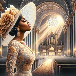 Create an airbrush oil painting of an African American woman wit...