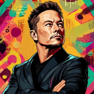 Elon Musk in GTA art style — trenchers — in the style of a Grand...