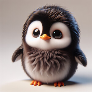 Cute CGI 3d penguin