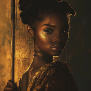 Niobe stands at 5'7" with a commanding presence. Her caramel com...