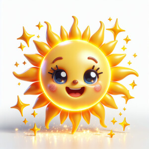 sun on a white background