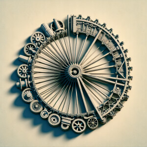 Create a form or an object from ferris wheel and train wheel