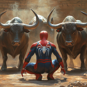 3d Image is a digitally created, highly stylized scene featuring...