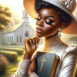 Render an airbrush oil painting of an African American woman wit...