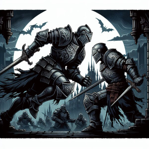 Dark souls knight fighting dark souls 2 knight fighting dark sou...