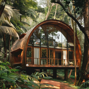 To Kerala architecture homes in middle of dense forest, in Separ...