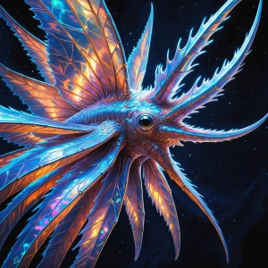 A dazzlingly intricate Quantum Quillback, its iridescent fins sh...
