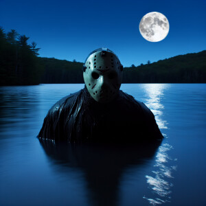 Jason Voorhees coming out of crystal lake