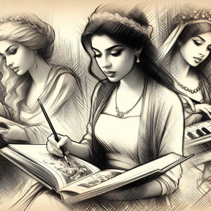 Depict an Attractive female doing what attractive females do