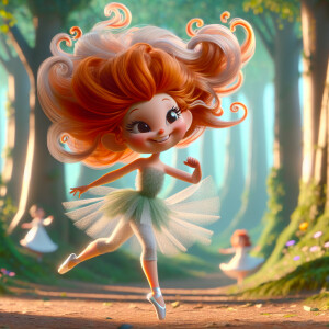 A photo realistic image. A trouble making light haired ginger fa...