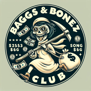 Design a circular logo featuring a cartoon character of a [sexy...