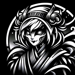 Grim reaper female nsfw black
background, extremely detailed mas...